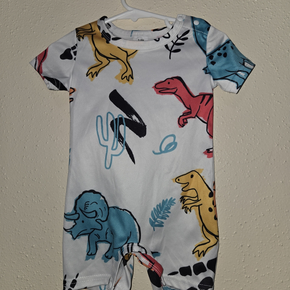 Dinosaur Print Baby Romper 3-6 Months
